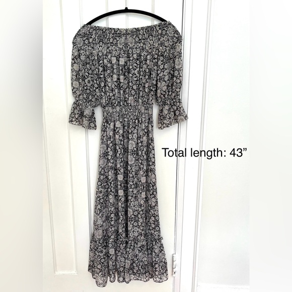 Misa Grey and Pink Floral Maxi Dress, Size XS - Picture 3 of 10